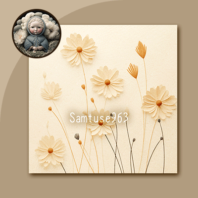 Minimalist Flower Square Painting #1 Sellable Extra C Samtuse963 logo