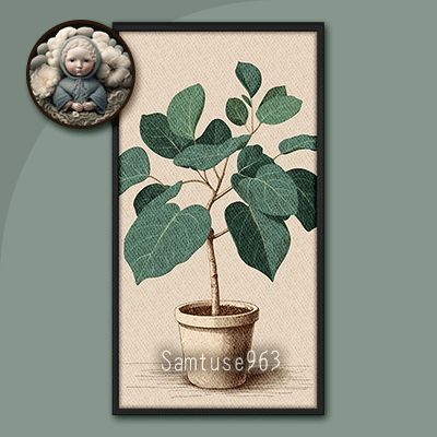 HQ Minimalist Potted Long Painting #1 Extra D Samtuse963 logo