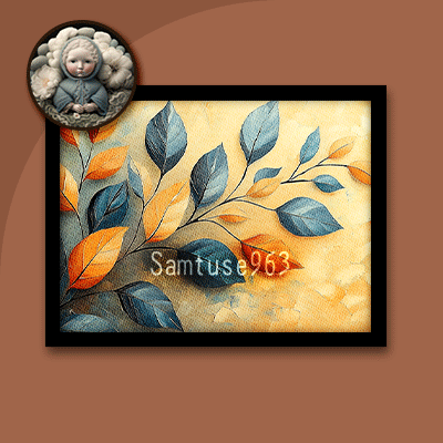 Minimalist Leaf Mini Painting Two #1 Extra H Samtuse963 logo