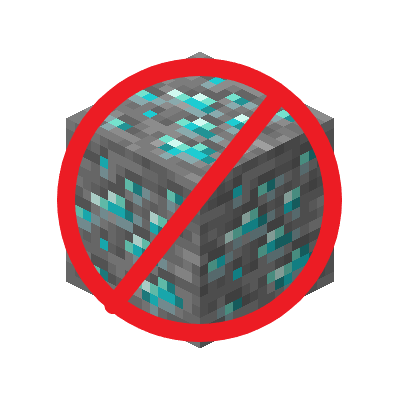 Remove diamond ore spawn logo