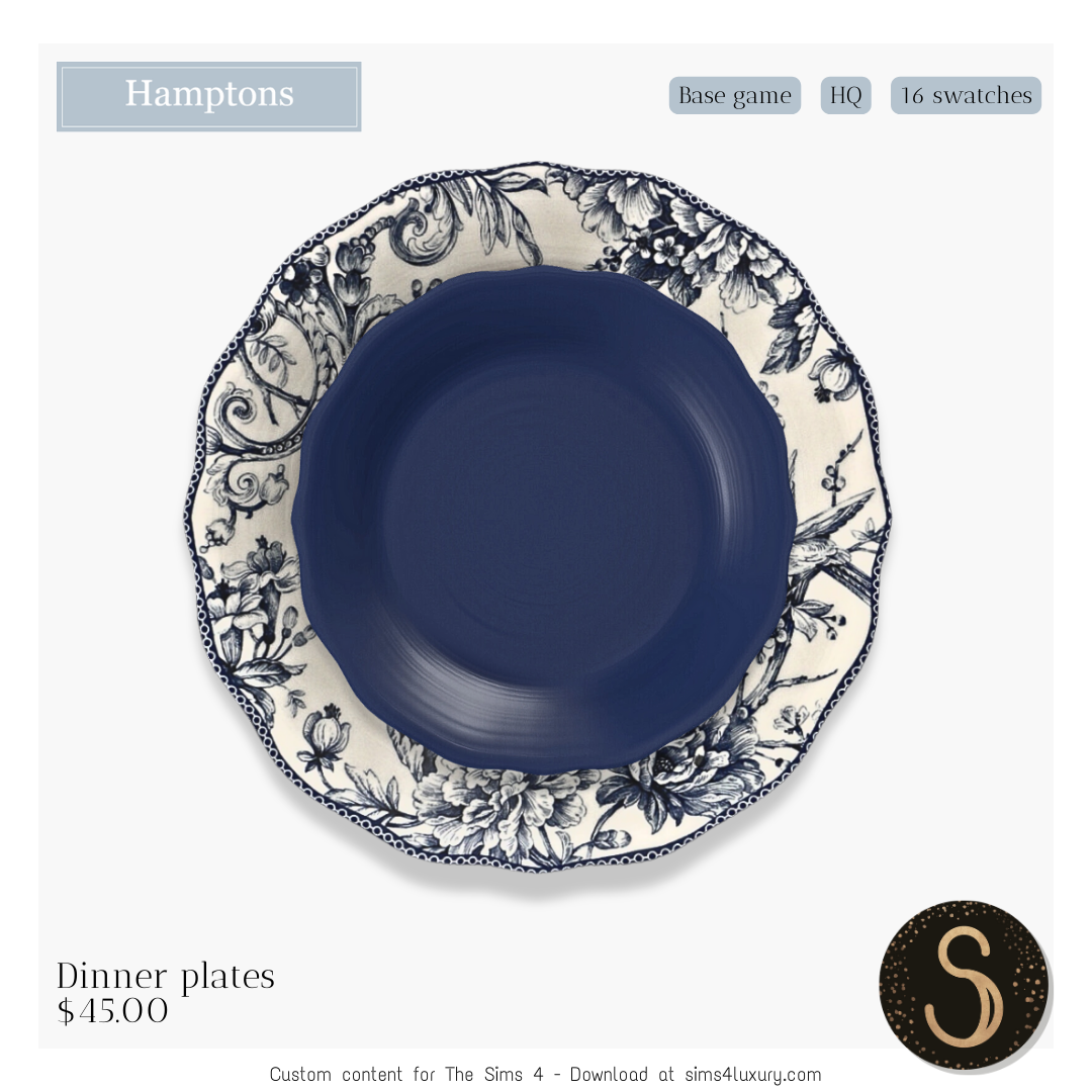 Sims4Luxury - Hamptons 2024 - Dinner plate logo