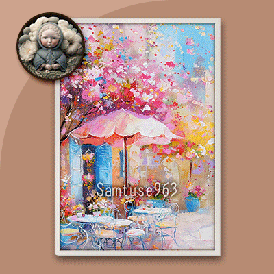 Pastel Bistro Landscape Painting #2 Sellable Extra A Samtuse963 logo