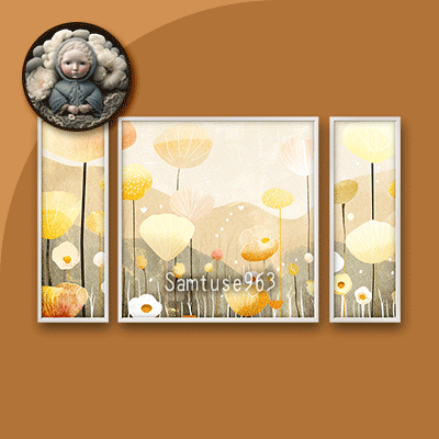 HQ Abstract Garden Triptych #2 Sellable Extra E Samtuse963 logo