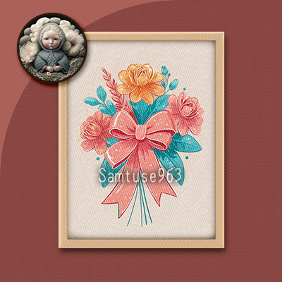Cute Flower Bouquet Mini Painting One #1 Extra G Samtuse963 logo