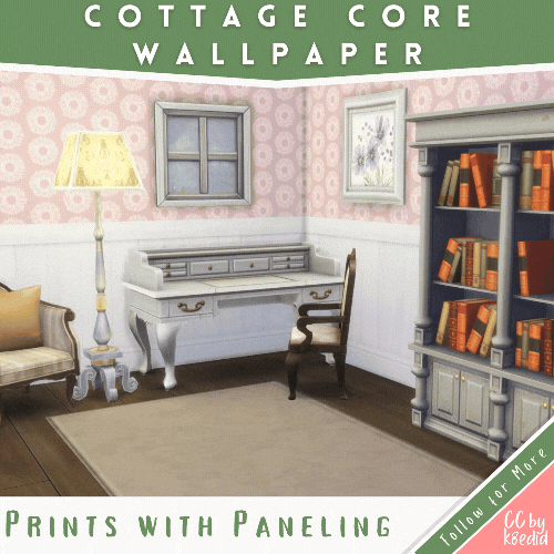 Cottage Core Wallpaper with Paneling logo