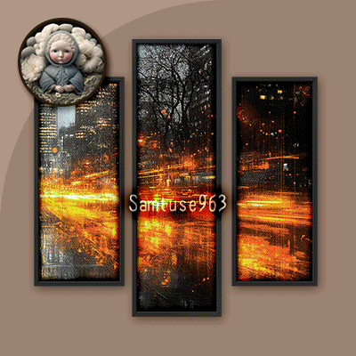 HQ Minimalist City Triptych #2 Sellable Extra B Samtuse963 logo