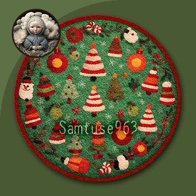 Christmas Round Dance Rug #2 Samtuse963 logo