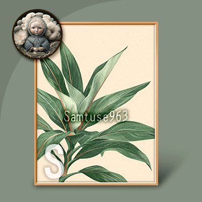 Small Table Painting Minimalist Plant #1 Samtuse963 logo