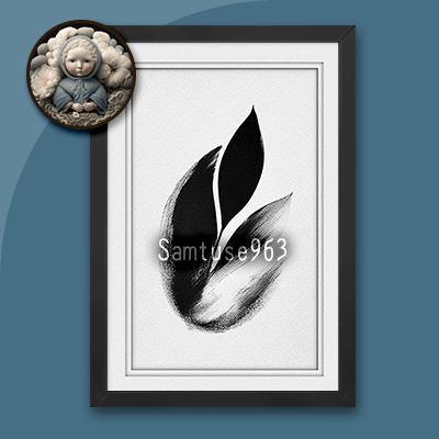 HQ Abstract Achromatic Painting #1 Sellable Samtuse963 logo