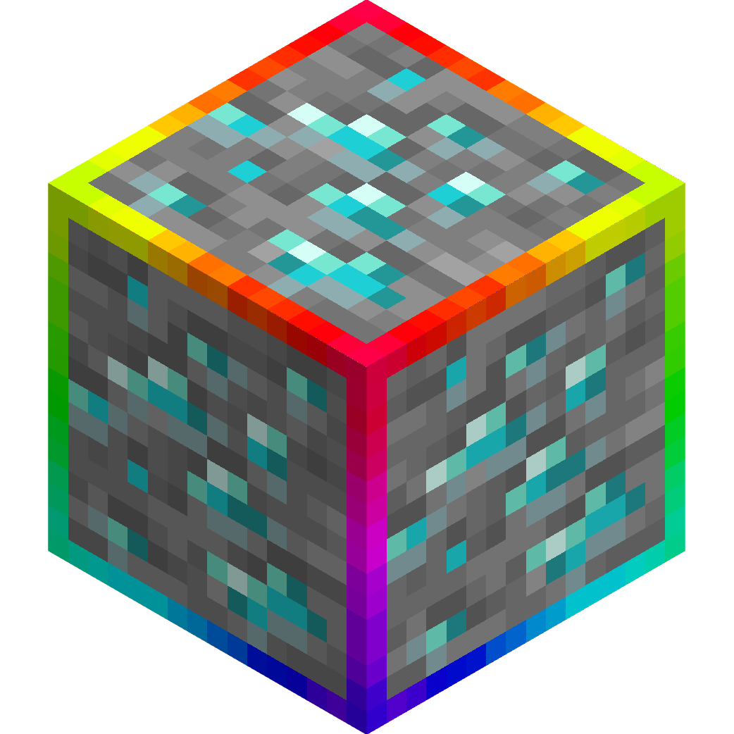 Rainbow Diamond Ores & Ancient Debris (Animated) logo