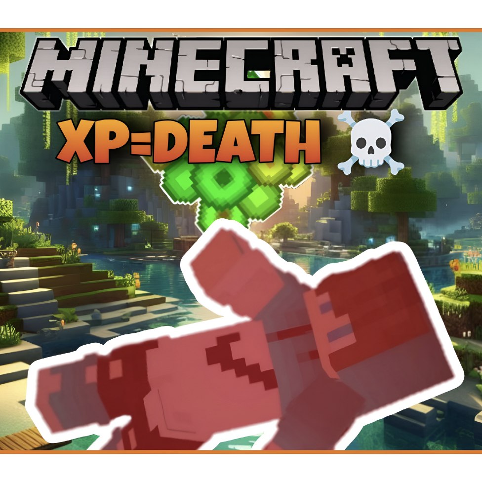 Minecraft, but XP = Death ☠️ Thumbnail: Minecraft, but XP = Death ☠️ logo
