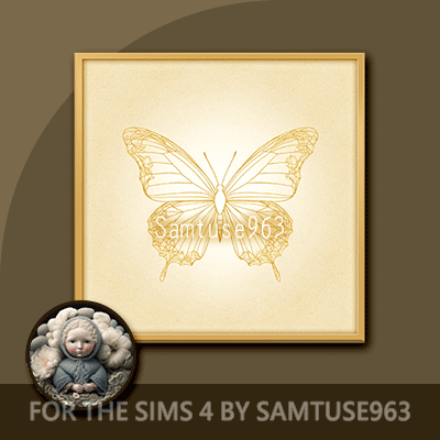 Minimalist Butterfly Square Painting #1 Sellable Extra C Samtuse963 logo