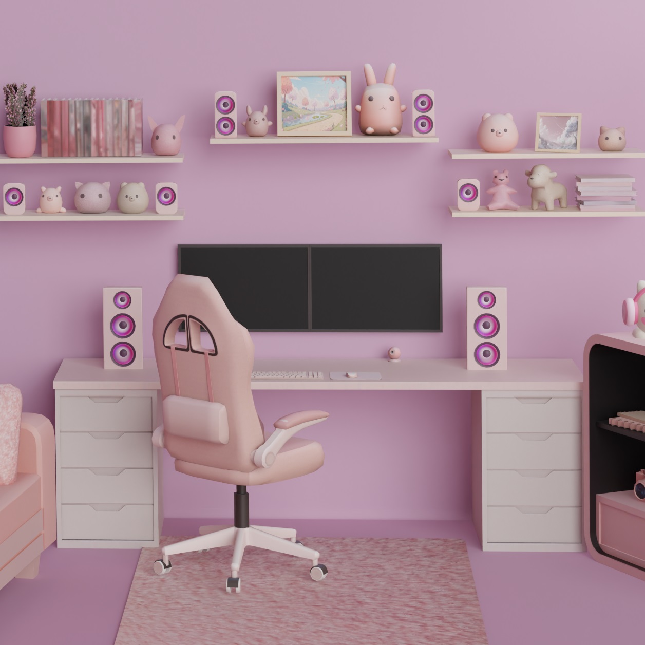 Cute Gamer Set / Pink Gaming Room / Streamer Set logo