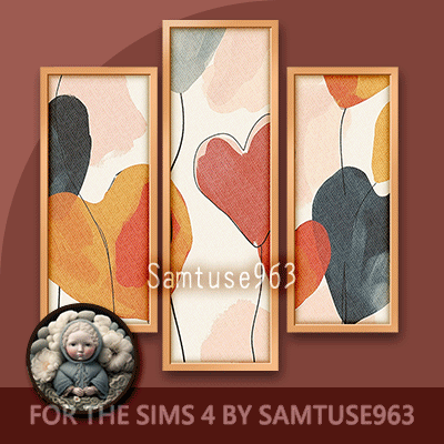 HQ Abstract Amour Triptych #1 Sellable Extra B Samtuse963 logo