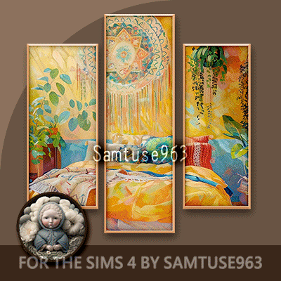 HQ Cozy Indoor Triptych #5 Sellable Extra B Samtuse963 logo