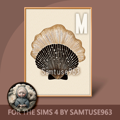 Medium Table Painting Minimalist Shell #1 Samtuse963 logo
