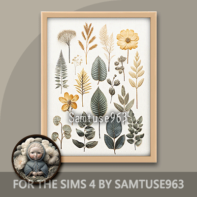 HQ Pressed Flower Mini Painting One #1 Extra G Samtuse963 logo