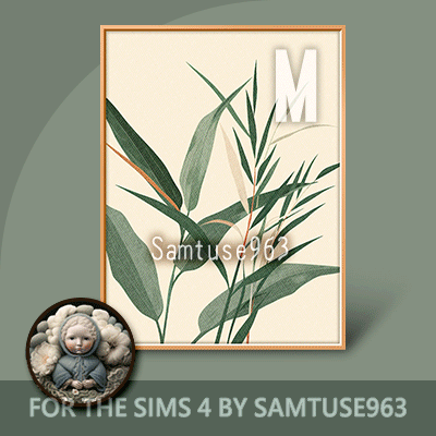 Medium Table Painting Minimalist Plant #1 Samtuse963 logo