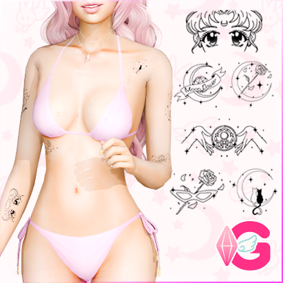 Sailor Moon Fine Line Tattoos [HQ compatible] logo