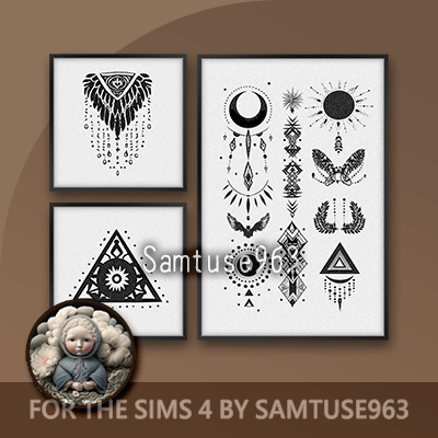 Tattoo Design Painting 3 Piece Set #1 Extra F Samtuse963 logo