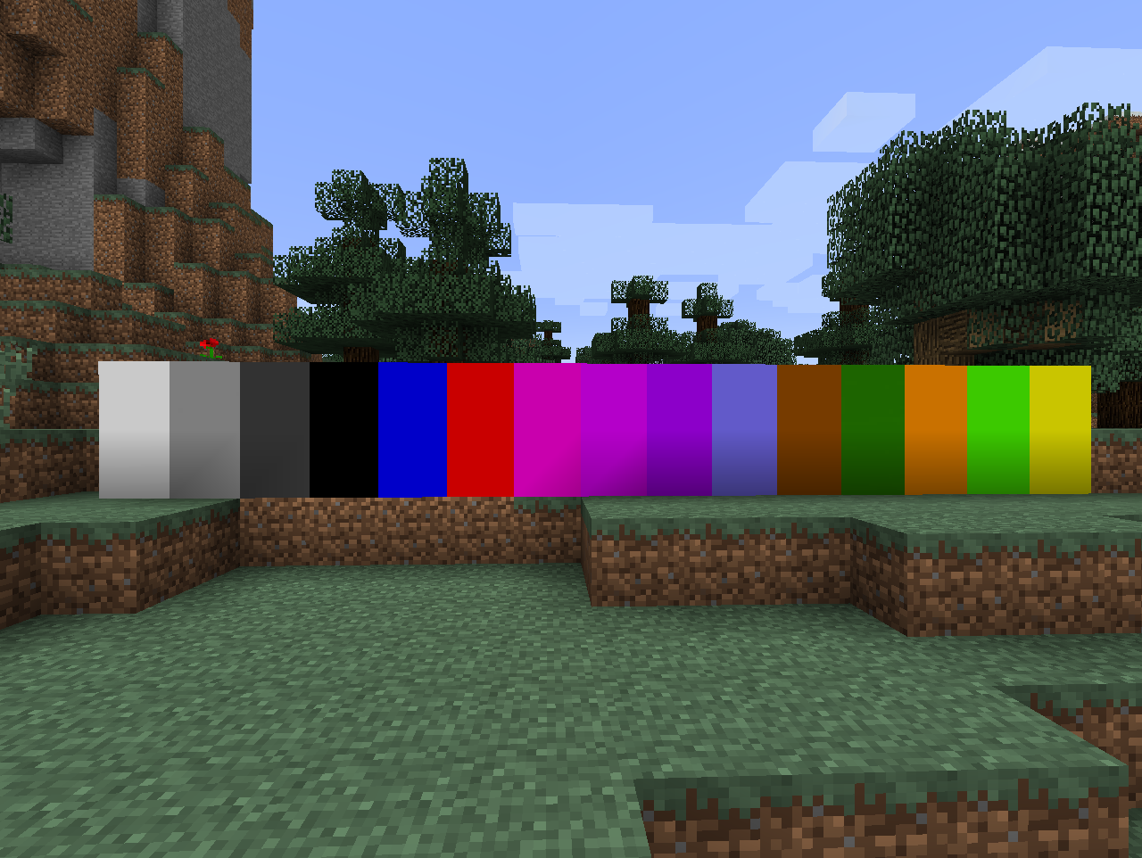 Мод на разноцветные блоки