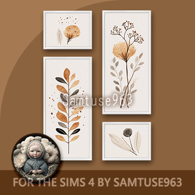 HQ Minimalist Leaf Collage Frame Painting #1 Sellable Samtuse963 logo