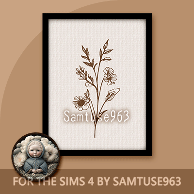 Simple Plant Outline Mini Painting One #1 Extra G Samtuse963 logo