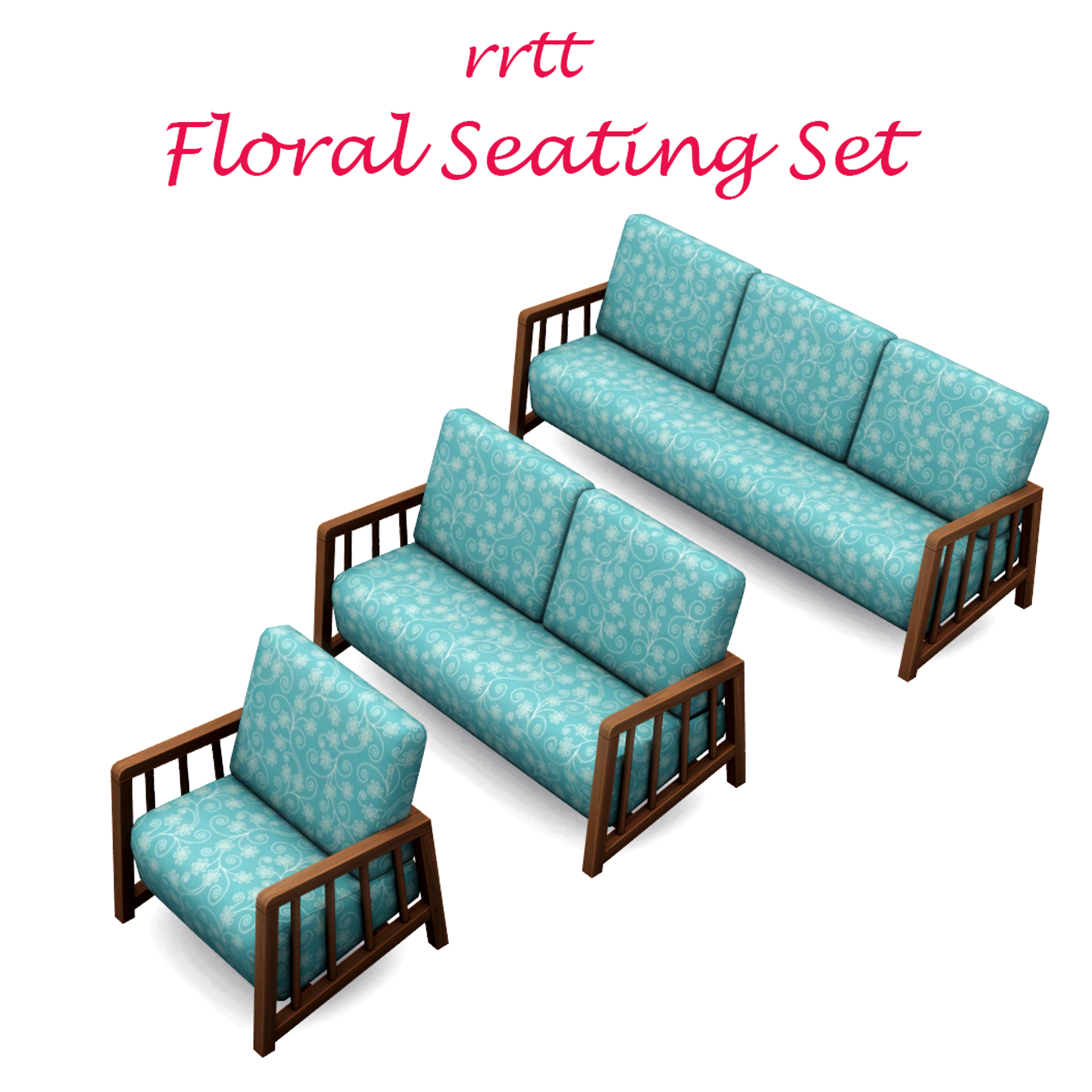 Floral Seating Set: Love Seat logo