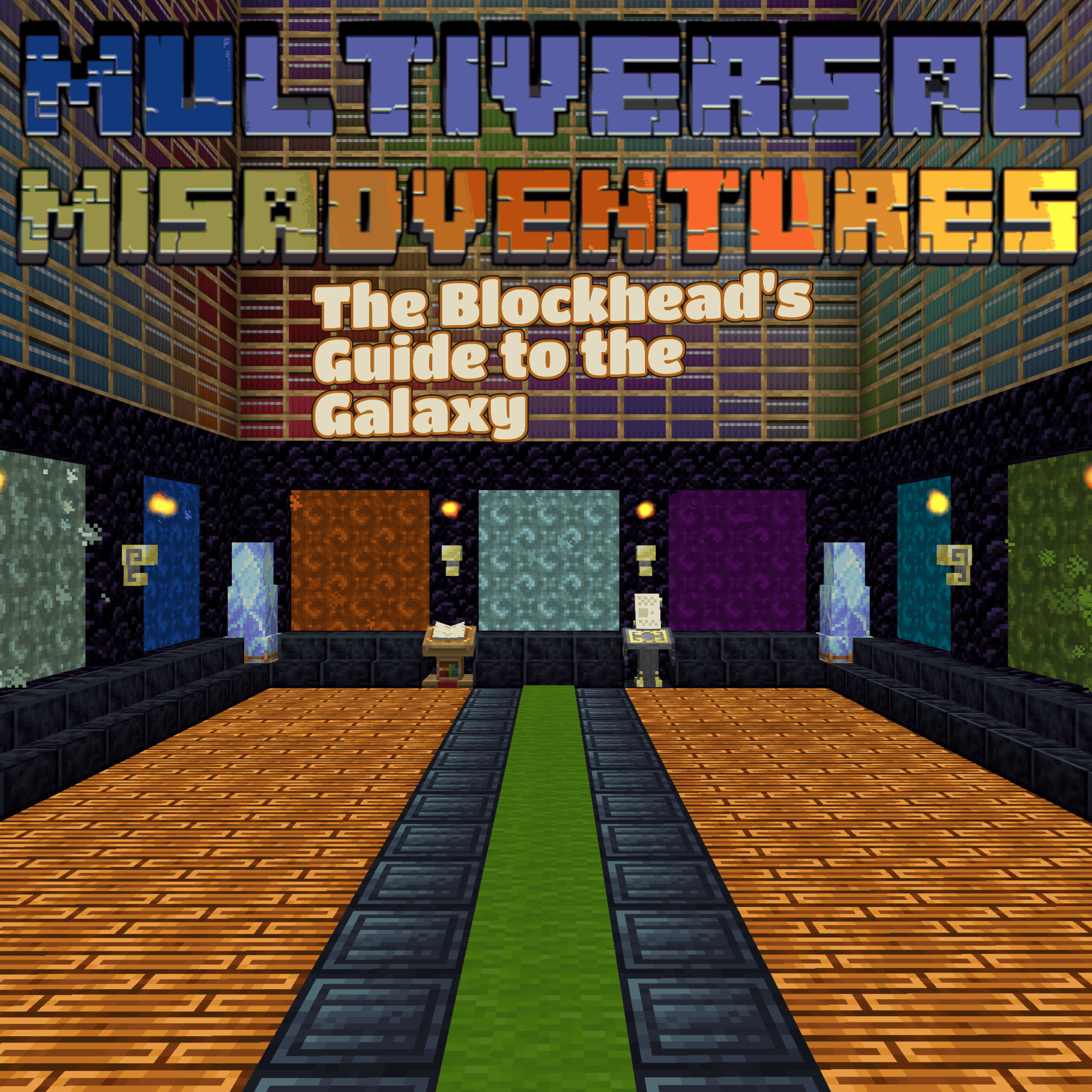 Multiversal Misadventures - The Blockhead's Guide to the Galaxy logo