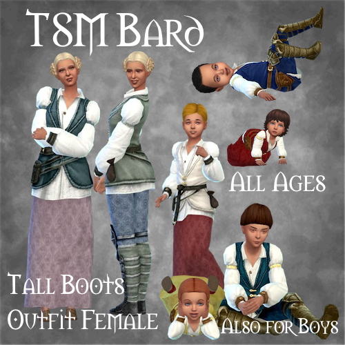 TSM Bard Tall Boots Female Outfit - Two Versions logo