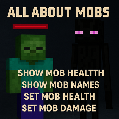 All About Mobs - Show Mob Health - Show Mob Names - Set Mob Health - Set Mob Damage logo