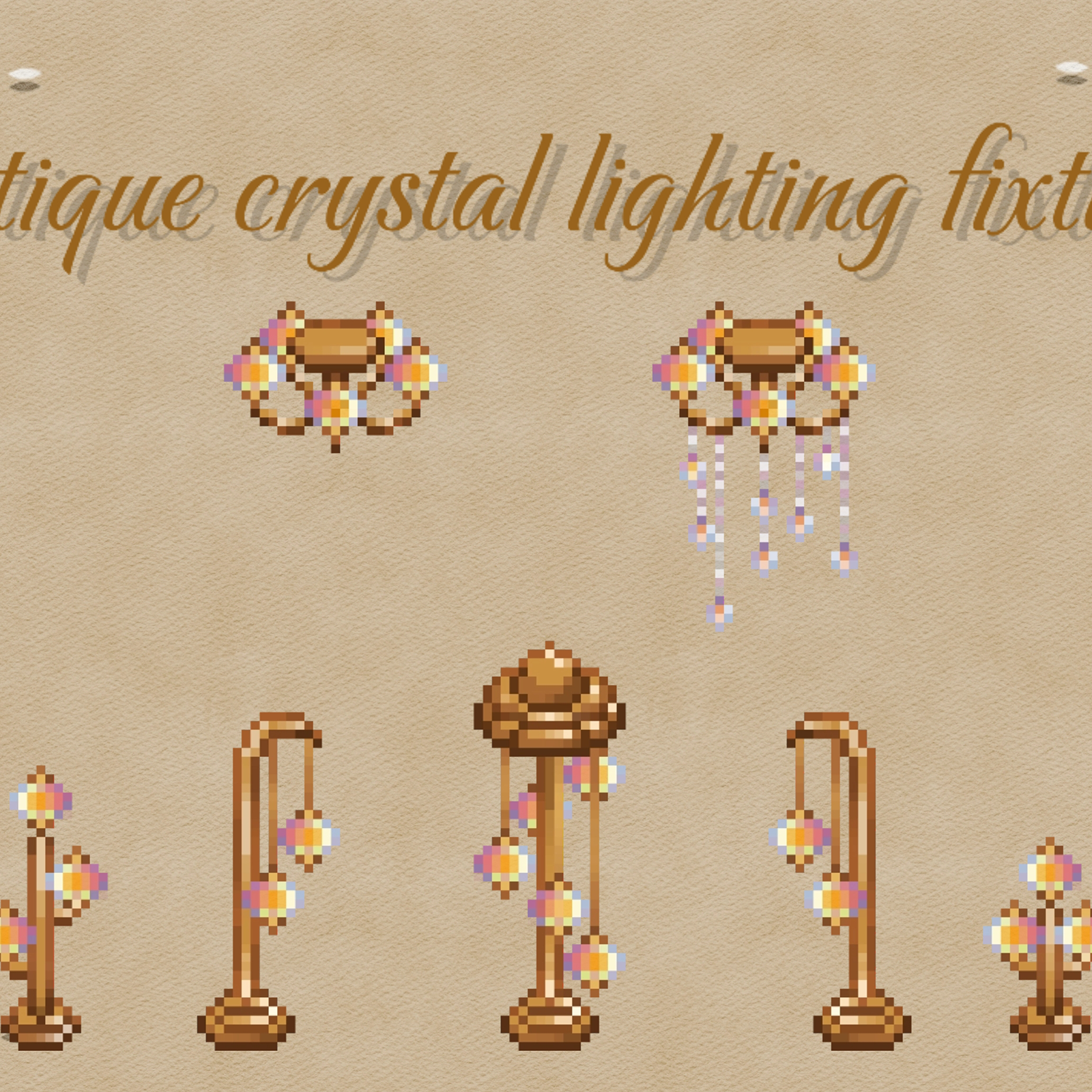 Antique crystal lighting fixtures logo