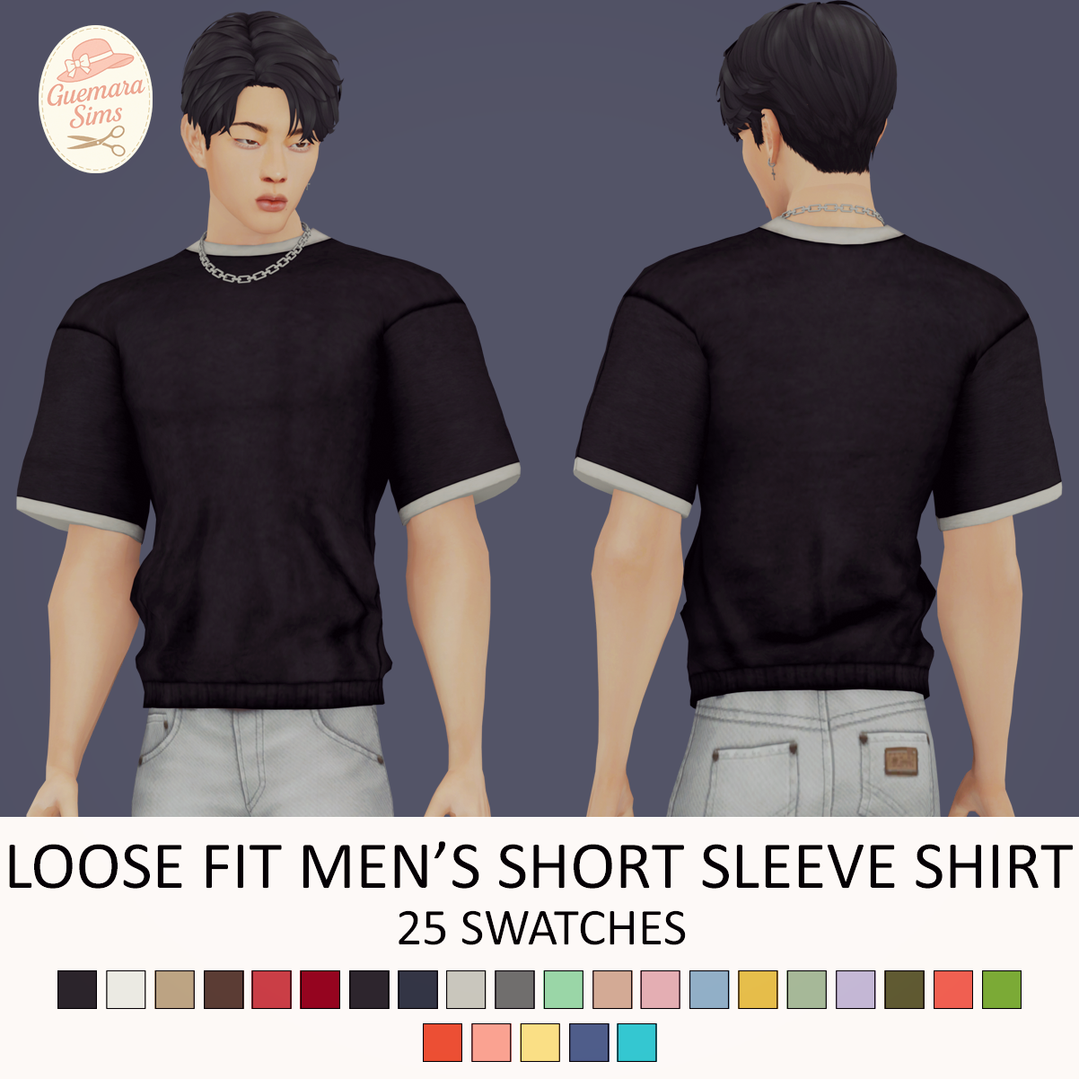 Loose-Fit Men's Short-Sleeve Shirt (Male) logo