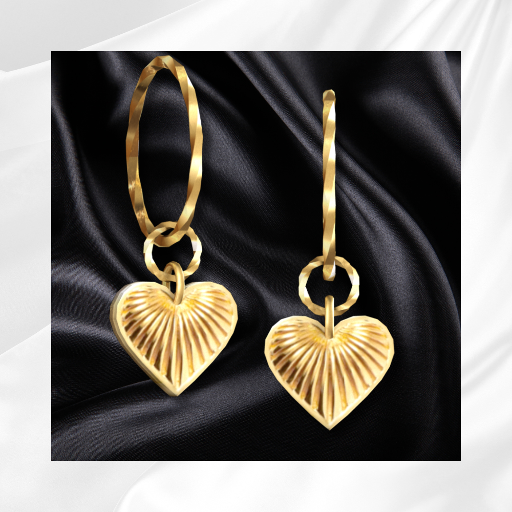 Blushing Love- Heart Hoop Earrings logo