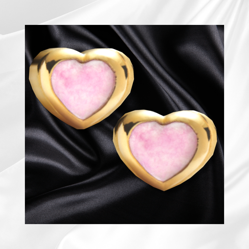 Blushing Love- Heart Studs logo