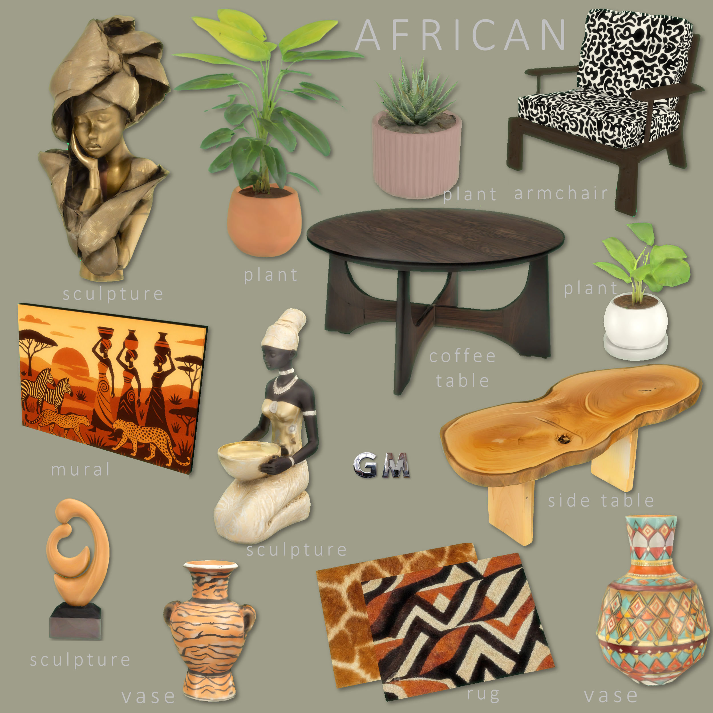 African Living set logo