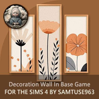 HQ Abstract Flower Triptych #4 Sellable Extra B Samtuse963 logo