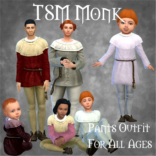TSM Medieval Monk Outfit with Pants for All Ages logo