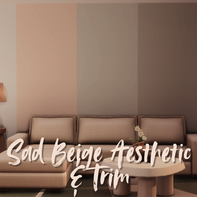 Sad Beige Aesthetic & Trim : Sims 4 Wallpaper CC Pack logo