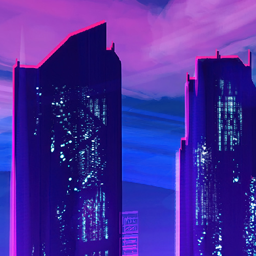 sky sci fi city buildings