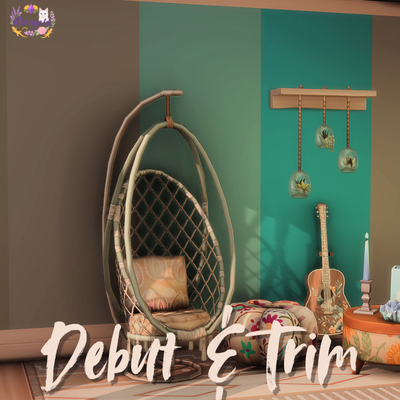 Debut & Trim – Sims 4 Wallpaper Pack logo