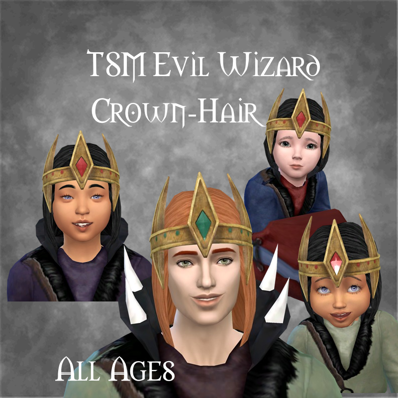 TSM Evil Wizard Crown with Hair logo