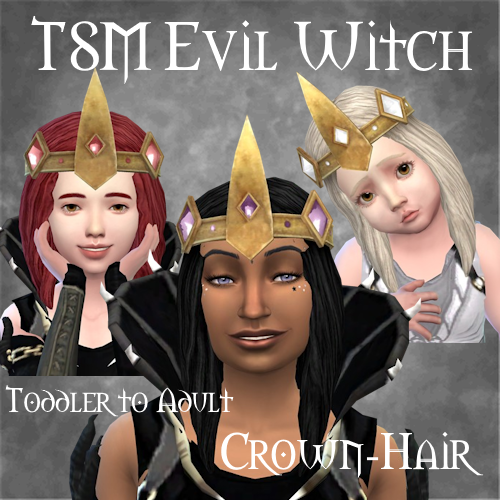 TSM Evil Witch Crown with Hair logo
