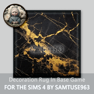 HQ Gold Marble Square Dance Rug #2 Samtuse963 logo