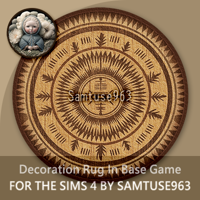 Folk Pattern Round Dance Rug #4 Samtuse963 logo