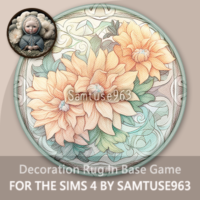 Watercolor Round Dance Rug #12 Samtuse963 logo
