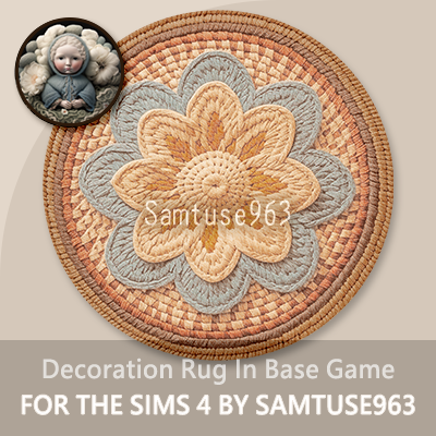 HQ Flower Woven Round Dance Rug #1 Samtuse963 logo