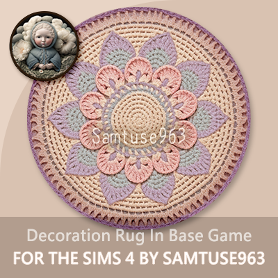 HQ Flower Woven Round Dance Rug #2 Samtuse963 logo