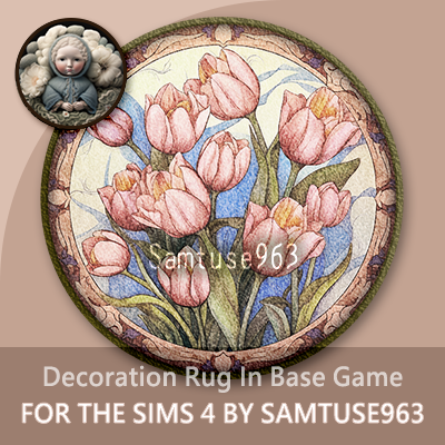 Watercolor Round Dance Rug #8 Samtuse963 logo