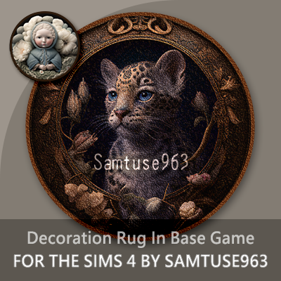 Leopard Round Dance Rug #23 Samtuse963 logo